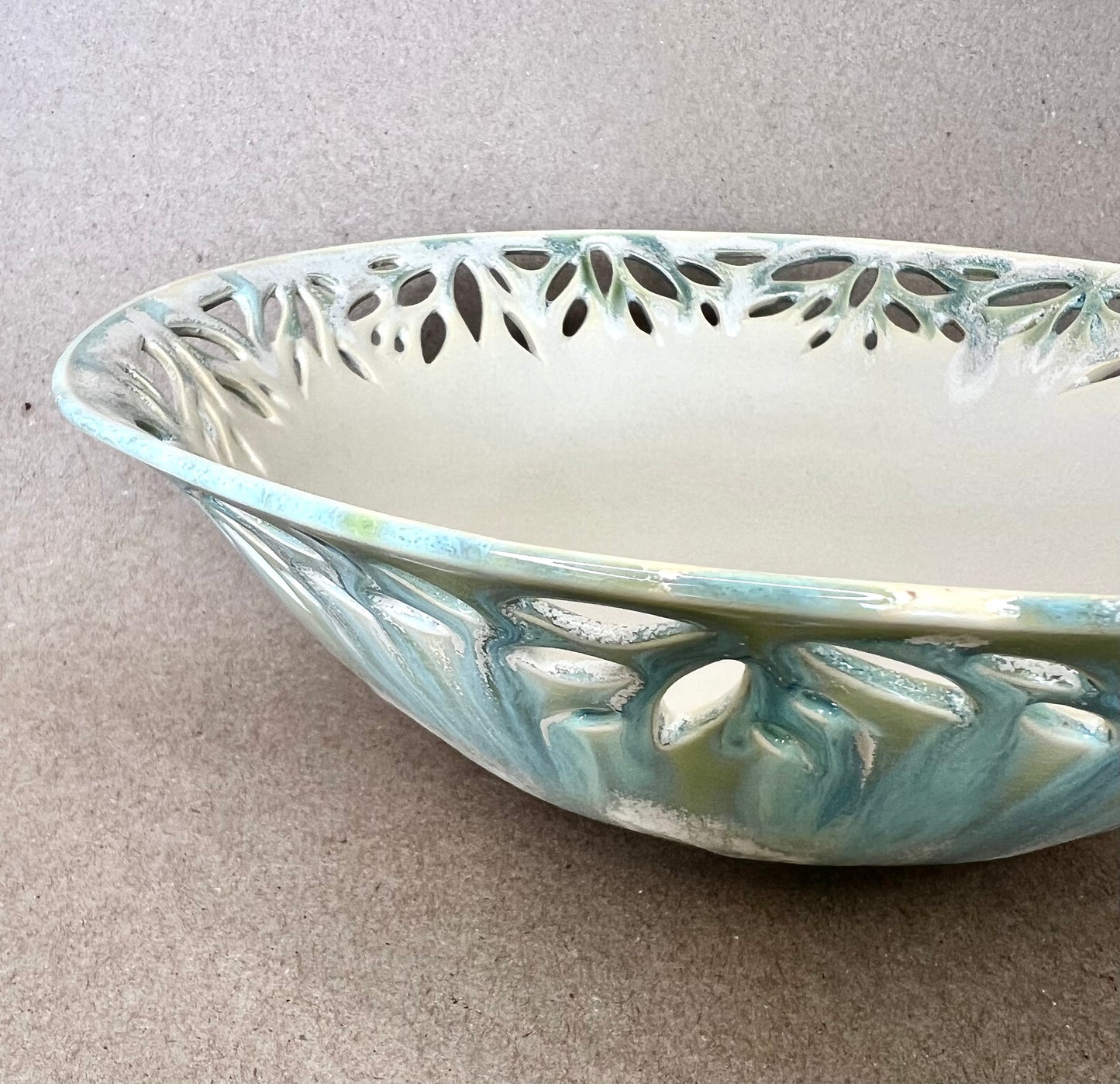 Veil Bowl - Pierced Rim