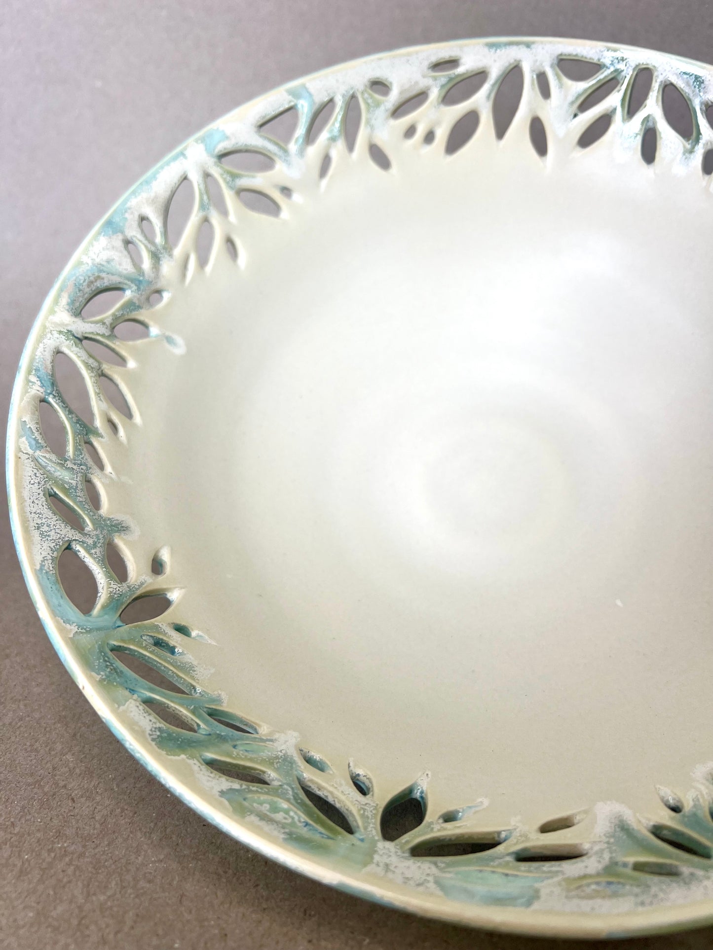 Veil Bowl - Pierced Rim